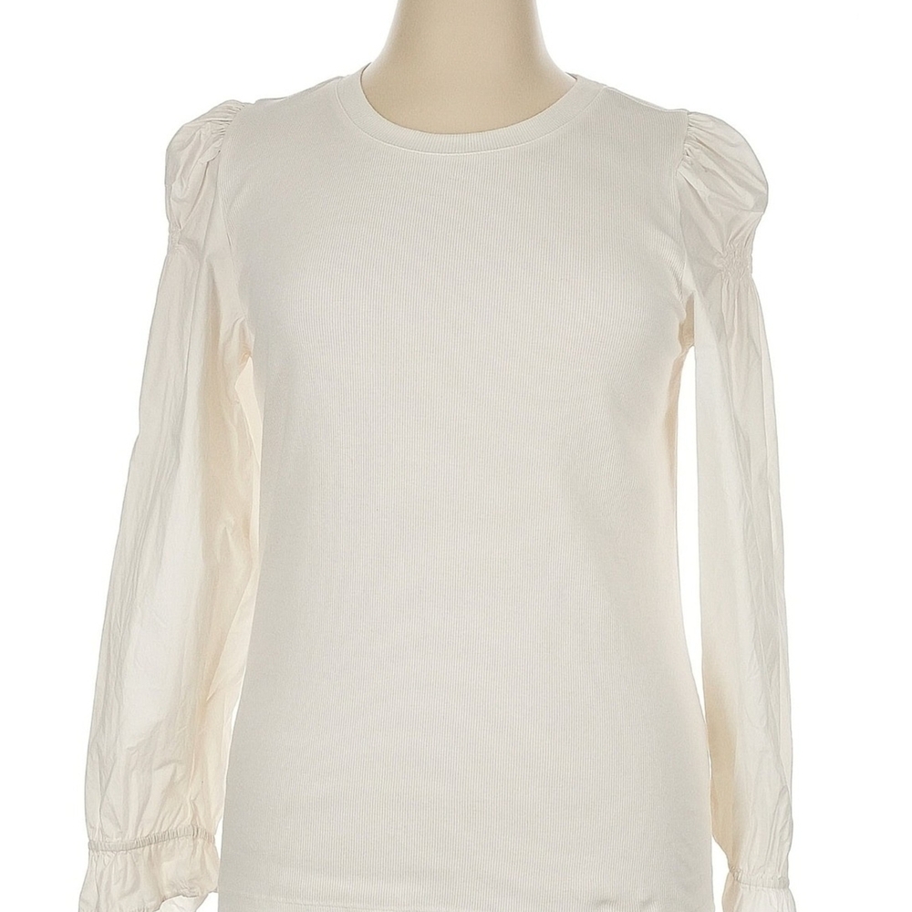 Elegant White Puff Sleeve Top